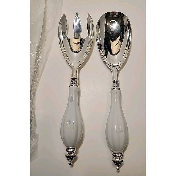 GODINGERS Silver Plated Serve Ware Porcelain Handles 4 Pcs (New Unopened 2 Pcs) - Picture 2 of 8